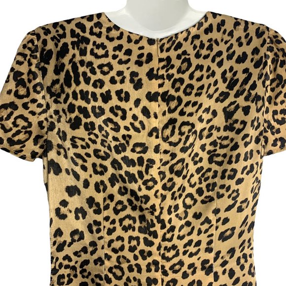 House of Harlow x Revolve Delphine Dress XS Leopard Lined Mini Back Zip - Picture 5 of 6